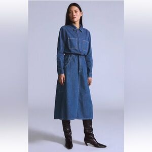 Levi’s Blue Tab Boiler Dress Denim Utility Drawstring Size Medium New with tags